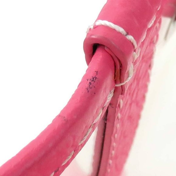 Authentic VASIC Vinyl Handbag Clear/Pink PVC/Leather - Picture 11 of 14